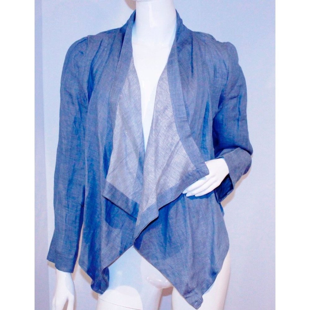 VIVIENNE TAM Liquid Glass CARDIGAN Chambray JACKET ( S )